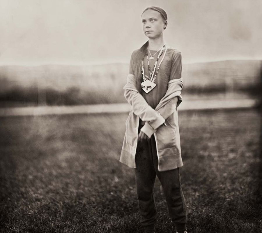 Greta Thunberg at Standing Rock (Pic: Shane Balkowitsch)