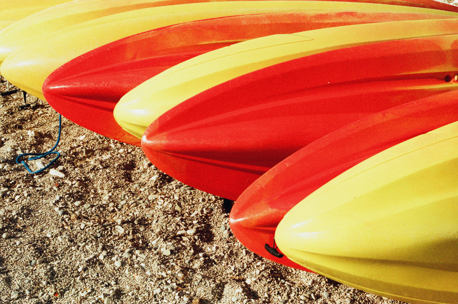 Red and yellow boats on beach (Pic: Courtesy of Adox)