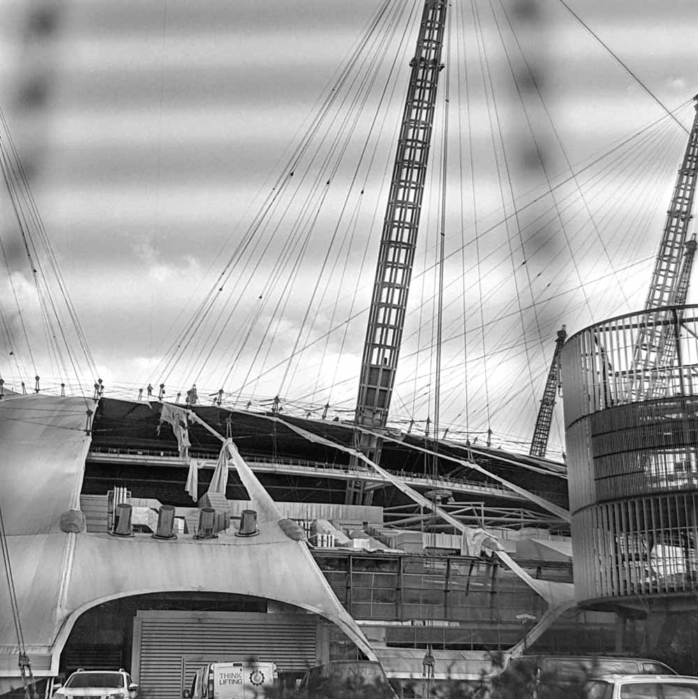 O2 arena through fence (Pic: George Griffin)
