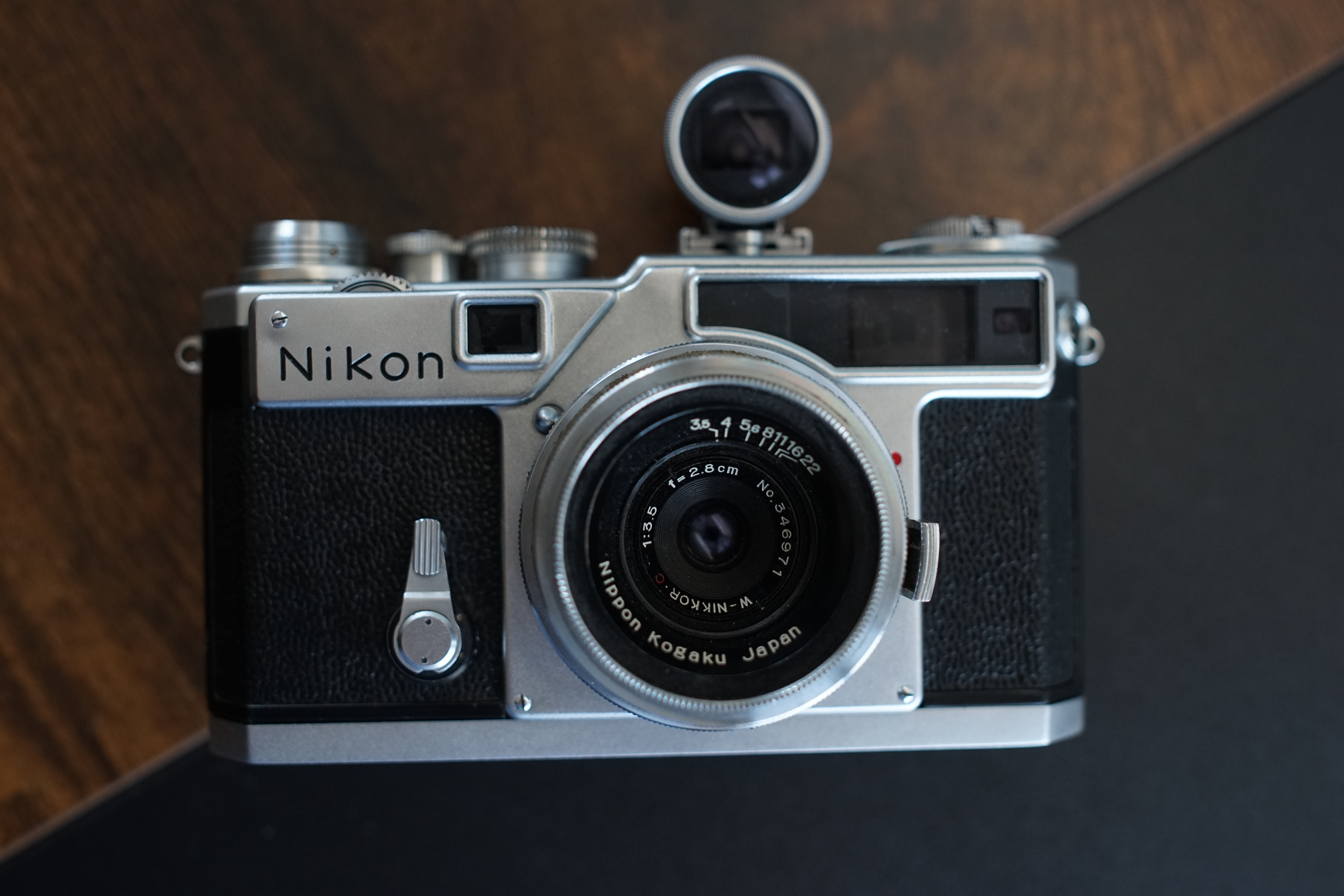 Nikon SP with 28mm finder (Pic: Andrew Smith)